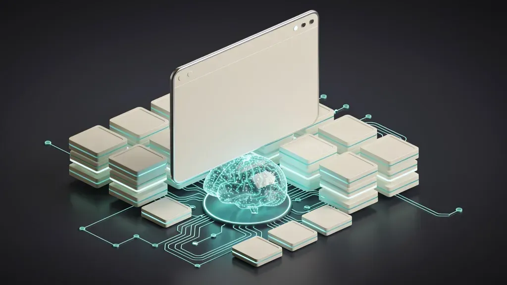 A website feeding structured data into an AI that understands the business